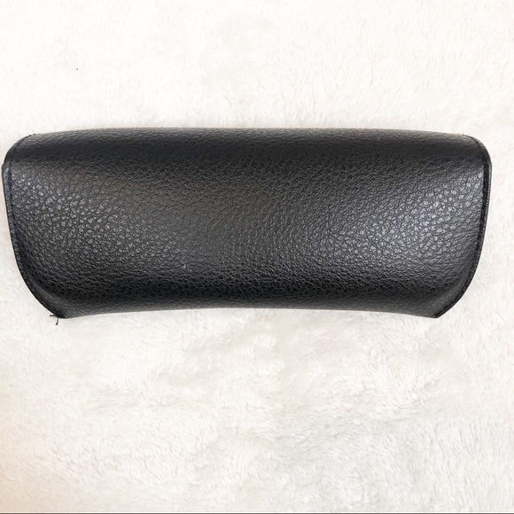 RAY-BAN Sunglass Eyeglass Case Black Leather - Picture 4 of 4